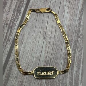 PLAYBOY RARE❗️VTG Playboy Gold Bracelet with Box & Tag Collector Vintage